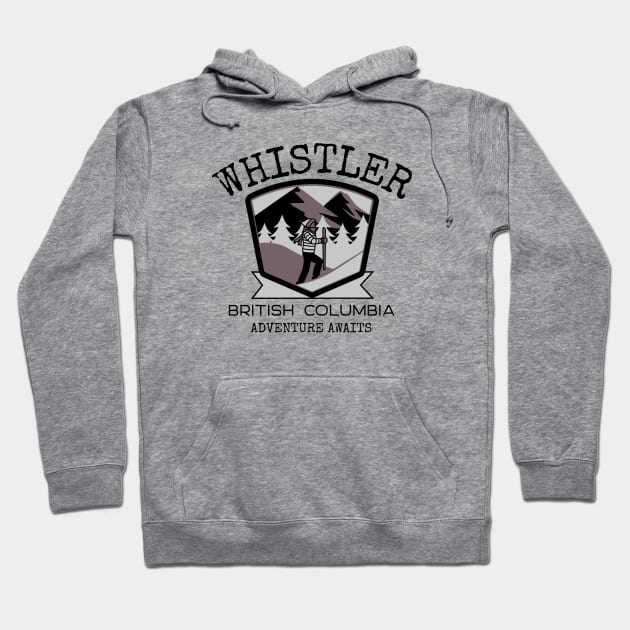 Whistler, British Columbia Hoodie by Mountain Morning Graphics